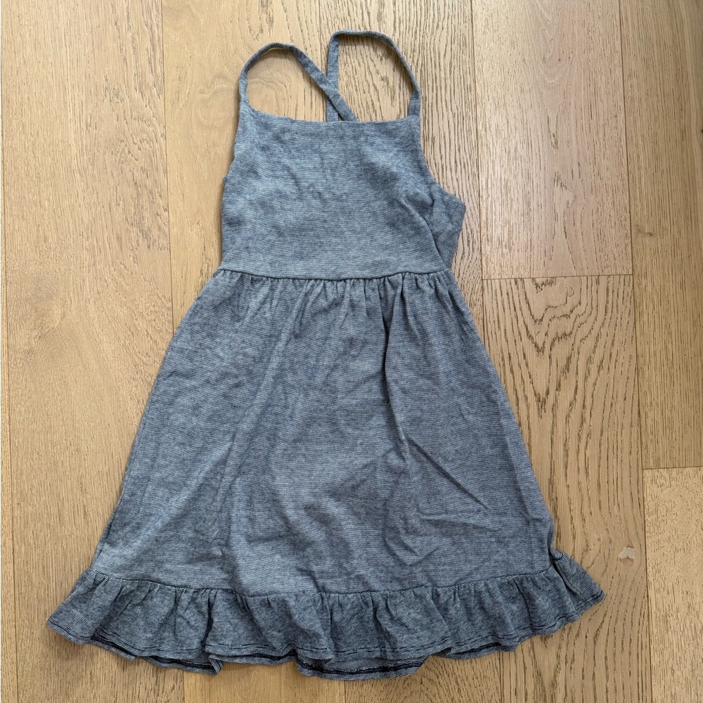 Gray Kids Dress w/cross straps